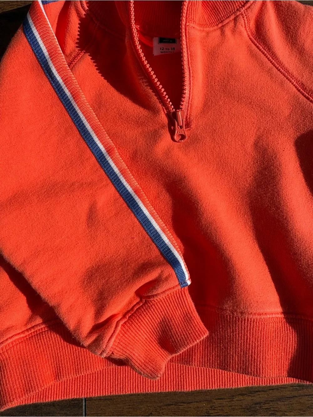 Janie and Jack Quarter Zip Pullover 12-18M